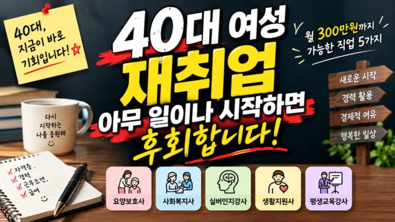 40대 여성 재취업